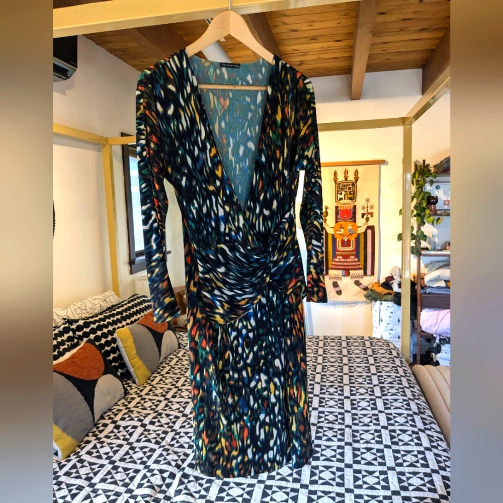 Josie natori faux wrap dress size M